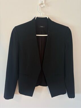 Theory Black Women's Open-Front Blazer